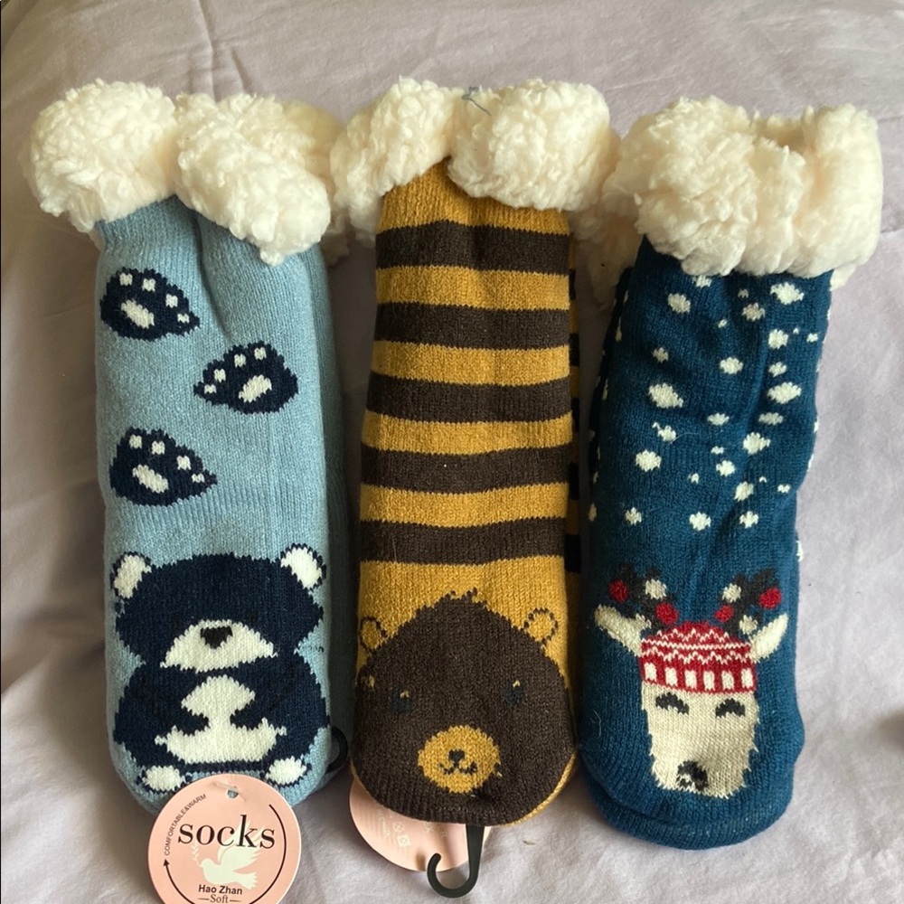 Cozy Pet Socks - Blue, Brown, and Navy
